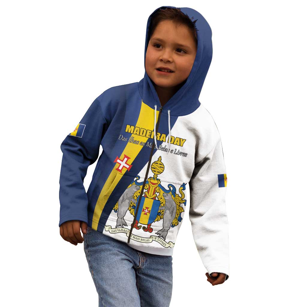 Portugal Madeira Day 1st July Kid Hoodie Das Ilhas as Mais Belas e Livres LT17