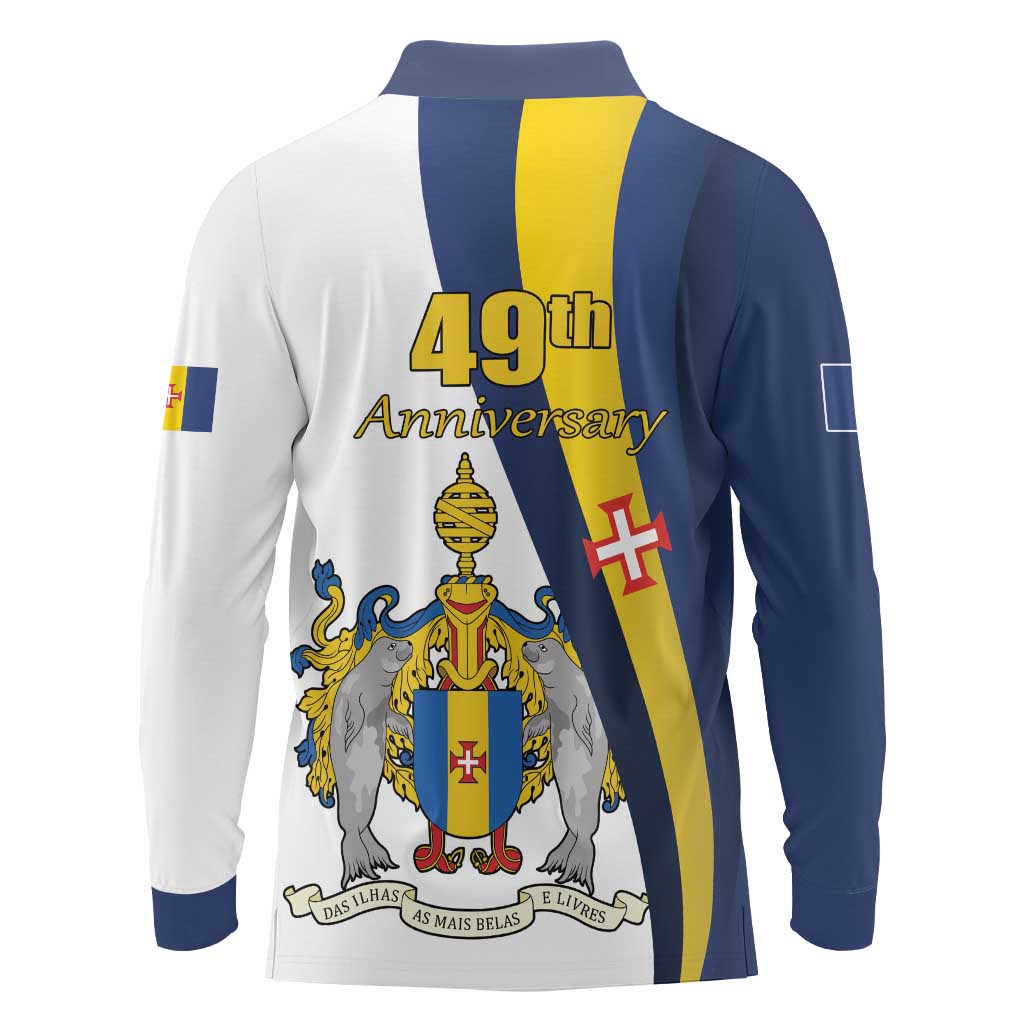 Portugal Madeira Day 1st July Long Sleeve Polo Shirt Das Ilhas as Mais Belas e Livres LT17