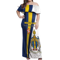 Portugal Madeira Day 1st July Off Shoulder Maxi Dress Das Ilhas as Mais Belas e Livres LT17