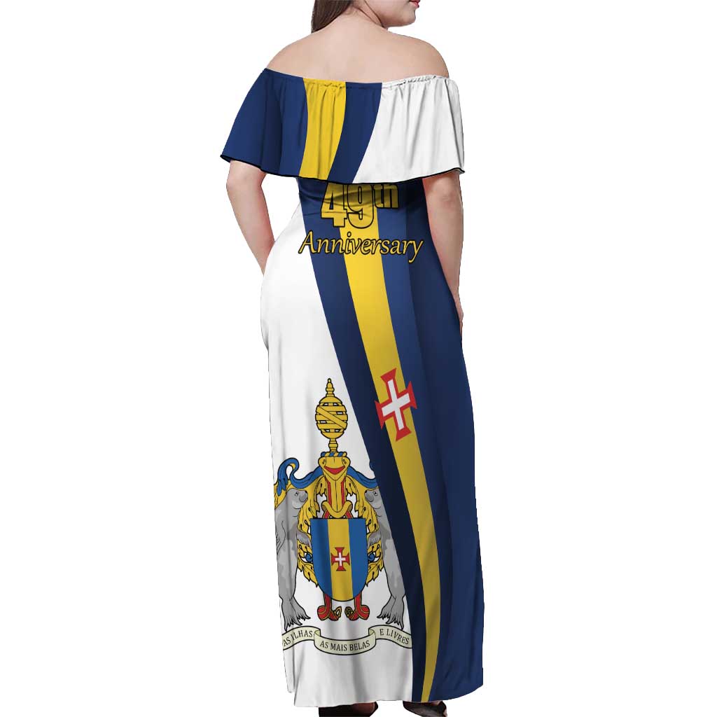 Portugal Madeira Day 1st July Off Shoulder Maxi Dress Das Ilhas as Mais Belas e Livres LT17