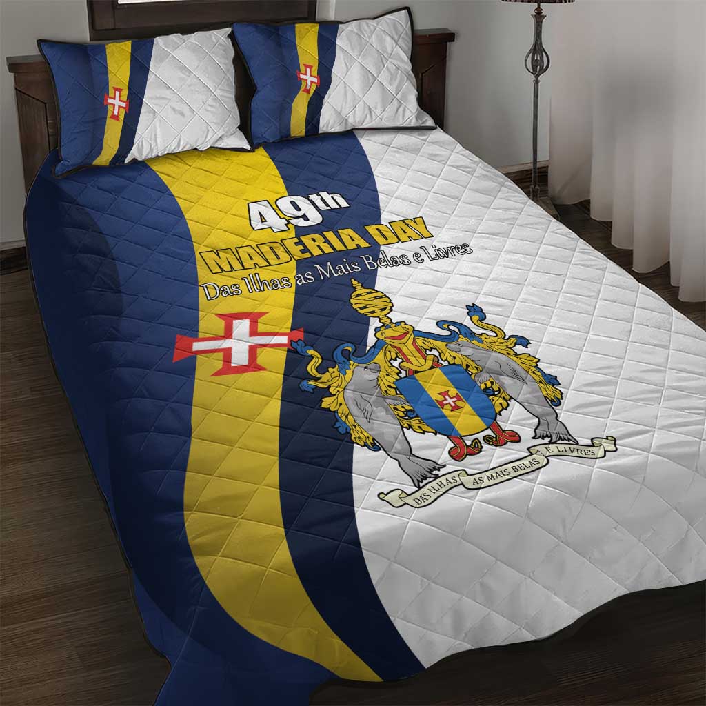 Portugal Maderia Day 1st July Quilt Bed Set Das Ilhas as Mais Belas e Livres