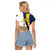 Portugal Madeira Day 1st July Raglan Cropped T Shirt Das Ilhas as Mais Belas e Livres LT17