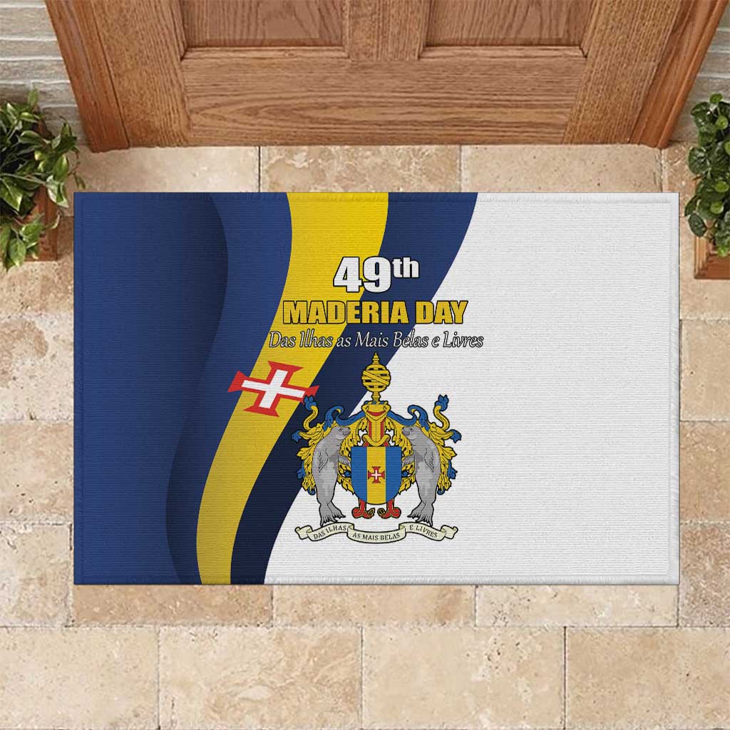 Portugal Maderia Day 1st July Rubber Doormat Das Ilhas as Mais Belas e Livres