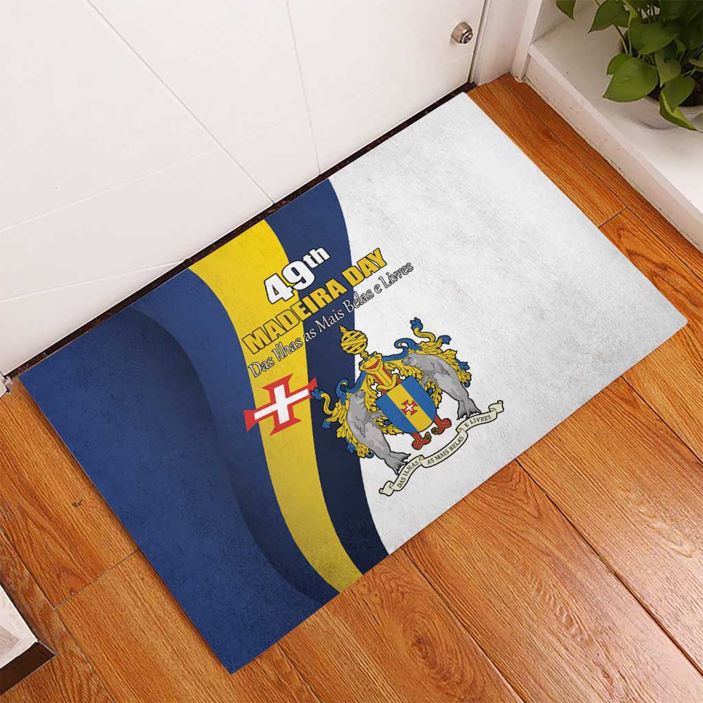 Portugal Madeira Day 1st July Rubber Doormat Das Ilhas as Mais Belas e Livres LT17