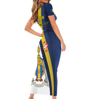 Portugal Madeira Day 1st July Short Sleeve Bodycon Dress Das Ilhas as Mais Belas e Livres LT17