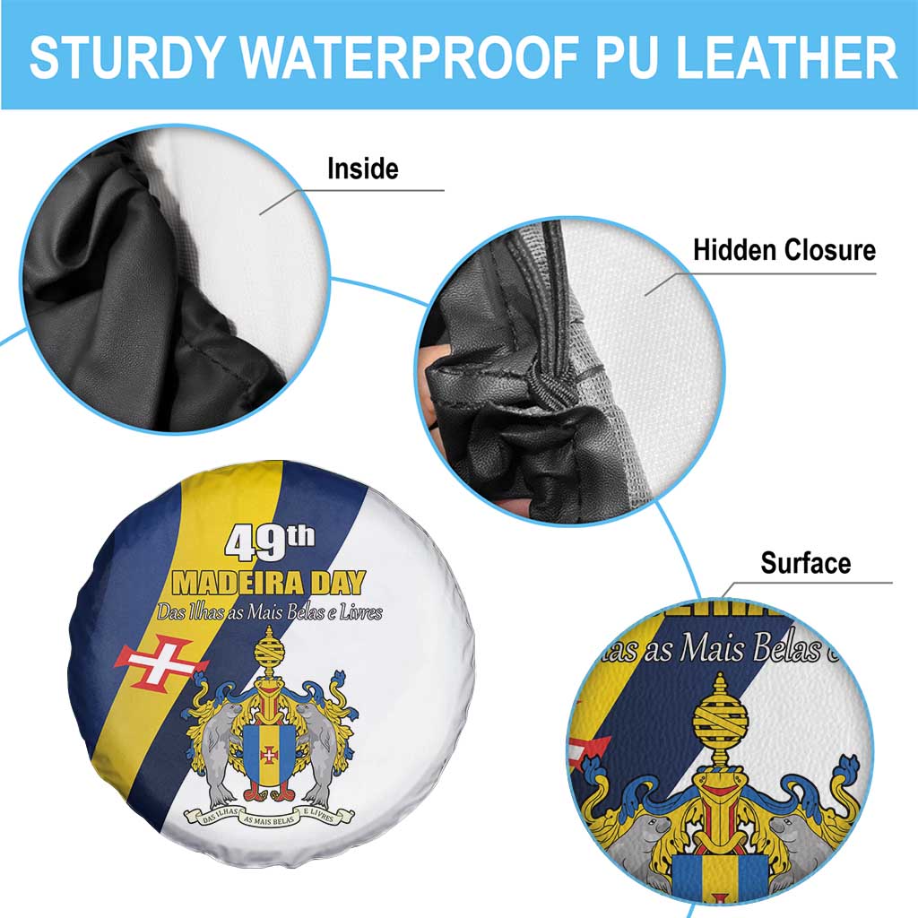 Portugal Madeira Day 1st July Spare Tire Cover Das Ilhas as Mais Belas e Livres LT17