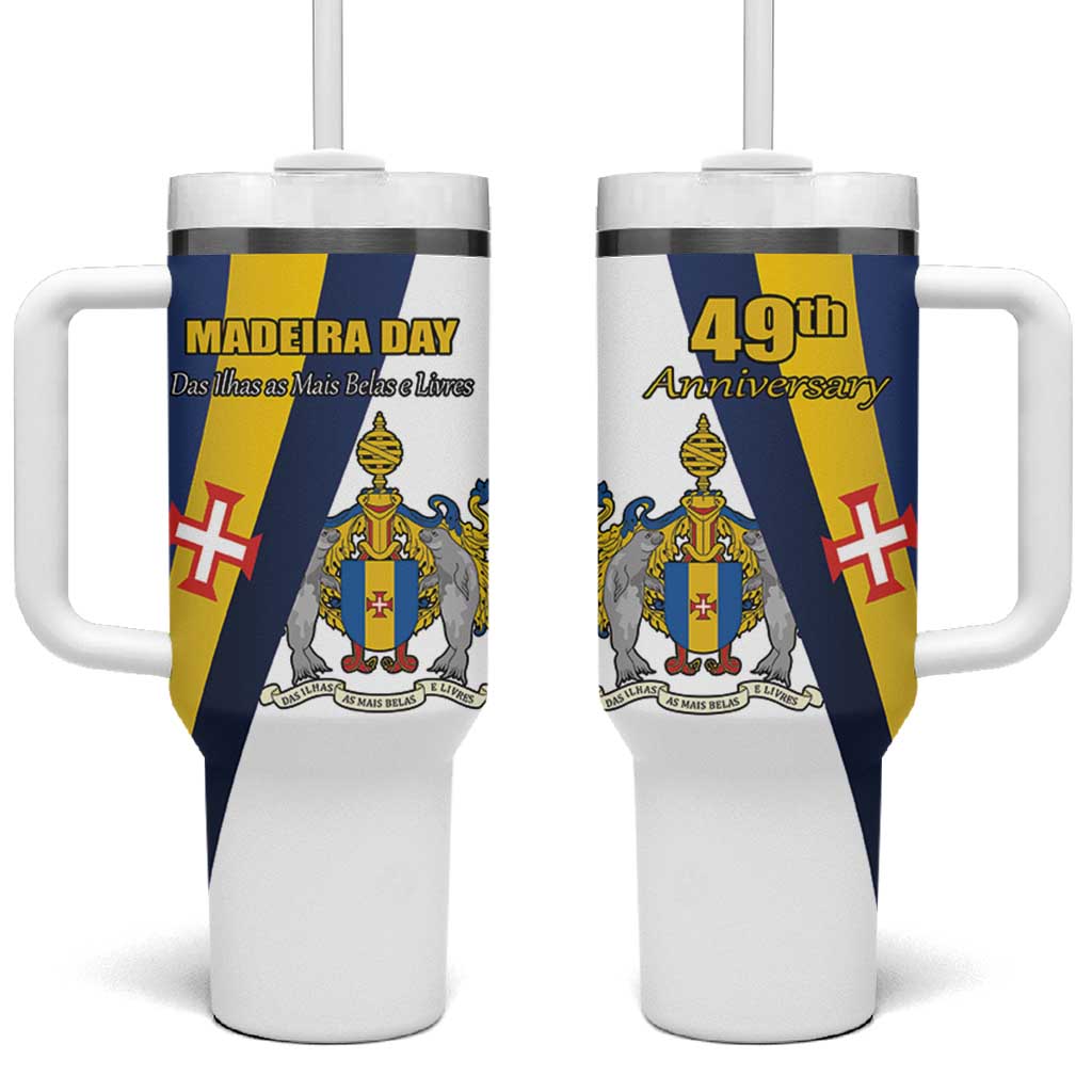 Portugal Madeira Day 1st July Tumbler With Handle Das Ilhas as Mais Belas e Livres LT17