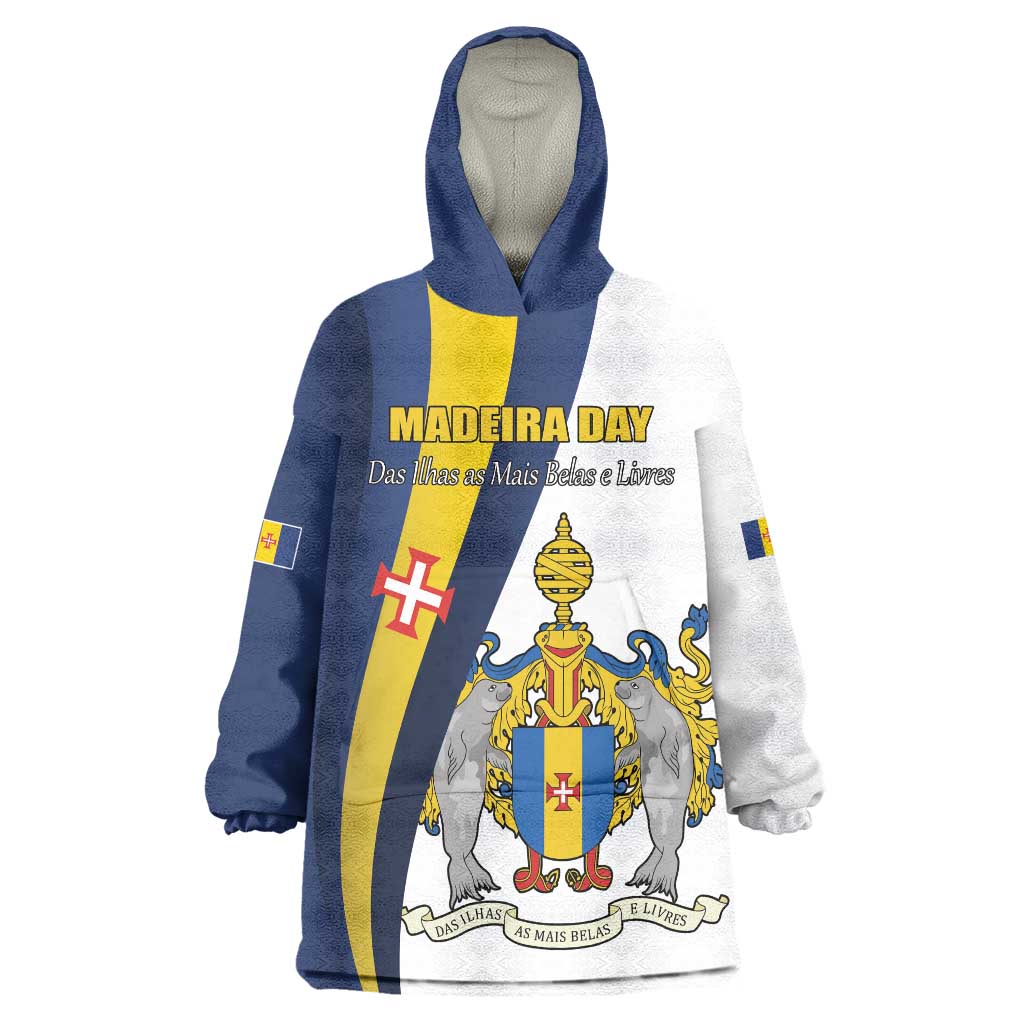 Portugal Madeira Day 1st July Wearable Blanket Hoodie Das Ilhas as Mais Belas e Livres LT17