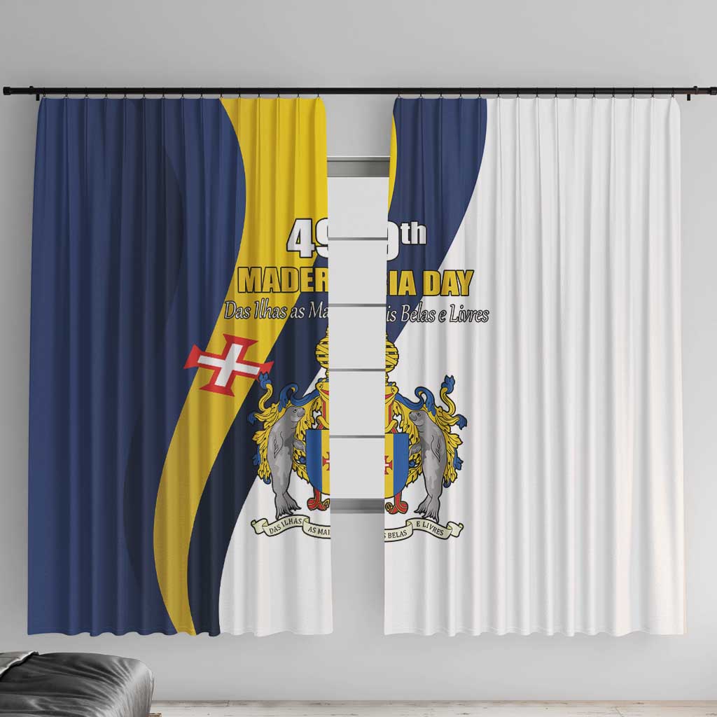 Portugal Maderia Day 1st July Window Curtain Das Ilhas as Mais Belas e Livres