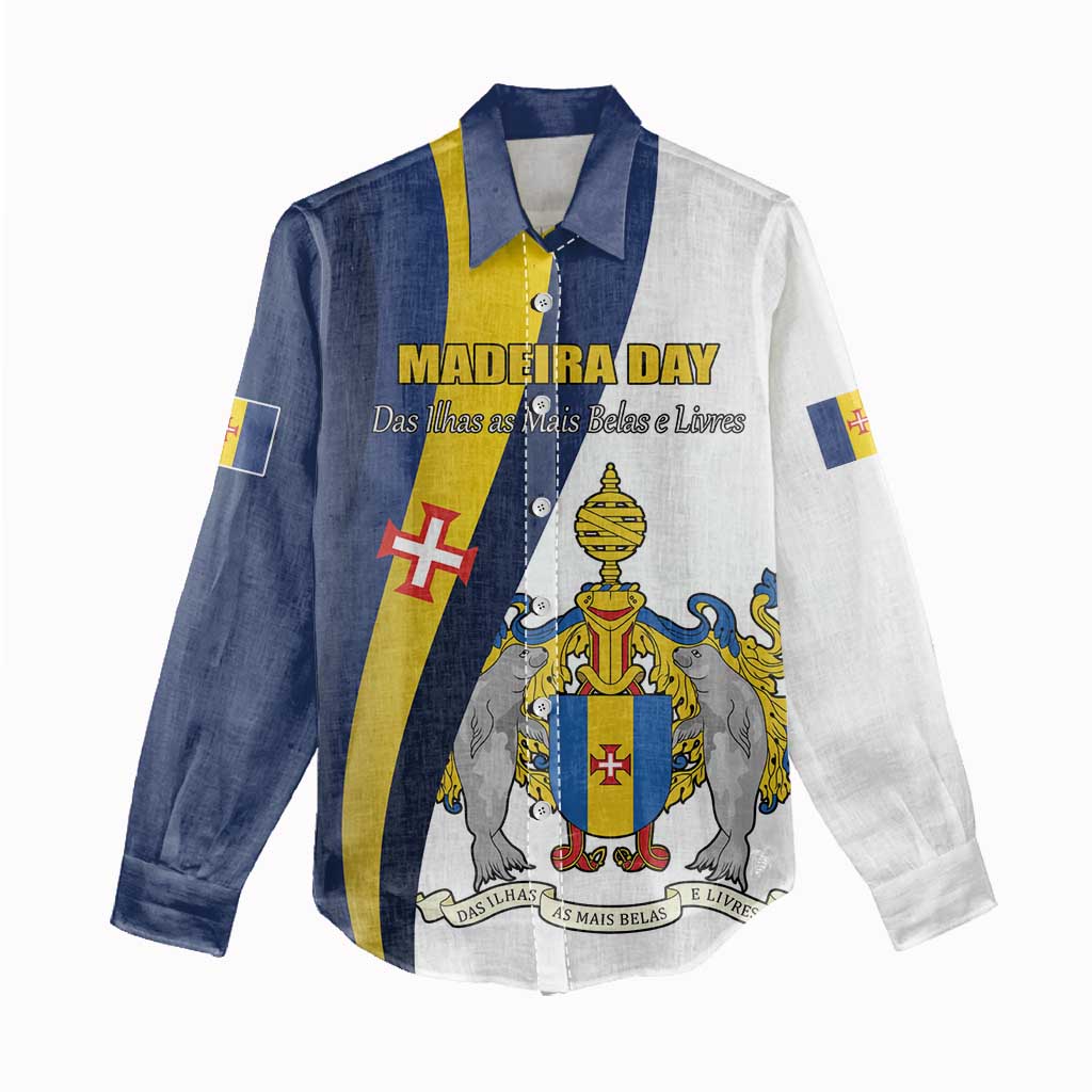 Portugal Madeira Day 1st July Women Casual Shirt Das Ilhas as Mais Belas e Livres LT17