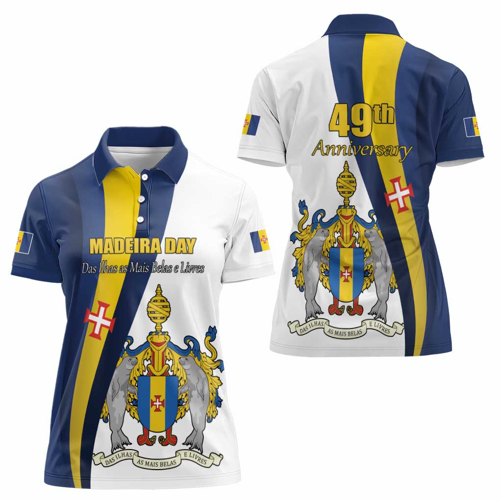 Portugal Madeira Day 1st July Women Polo Shirt Das Ilhas as Mais Belas e Livres LT17
