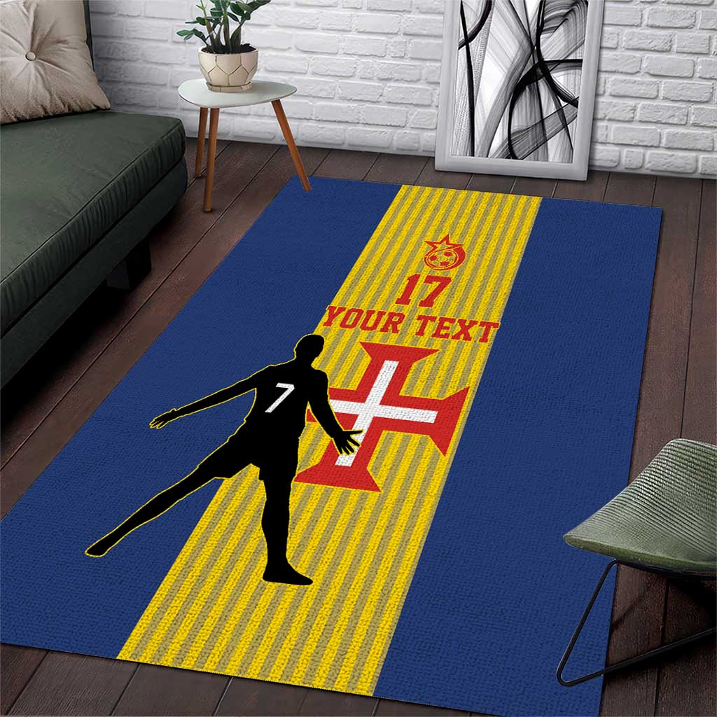 Custom Portugal Maderia Football Area Rug Sporty Style