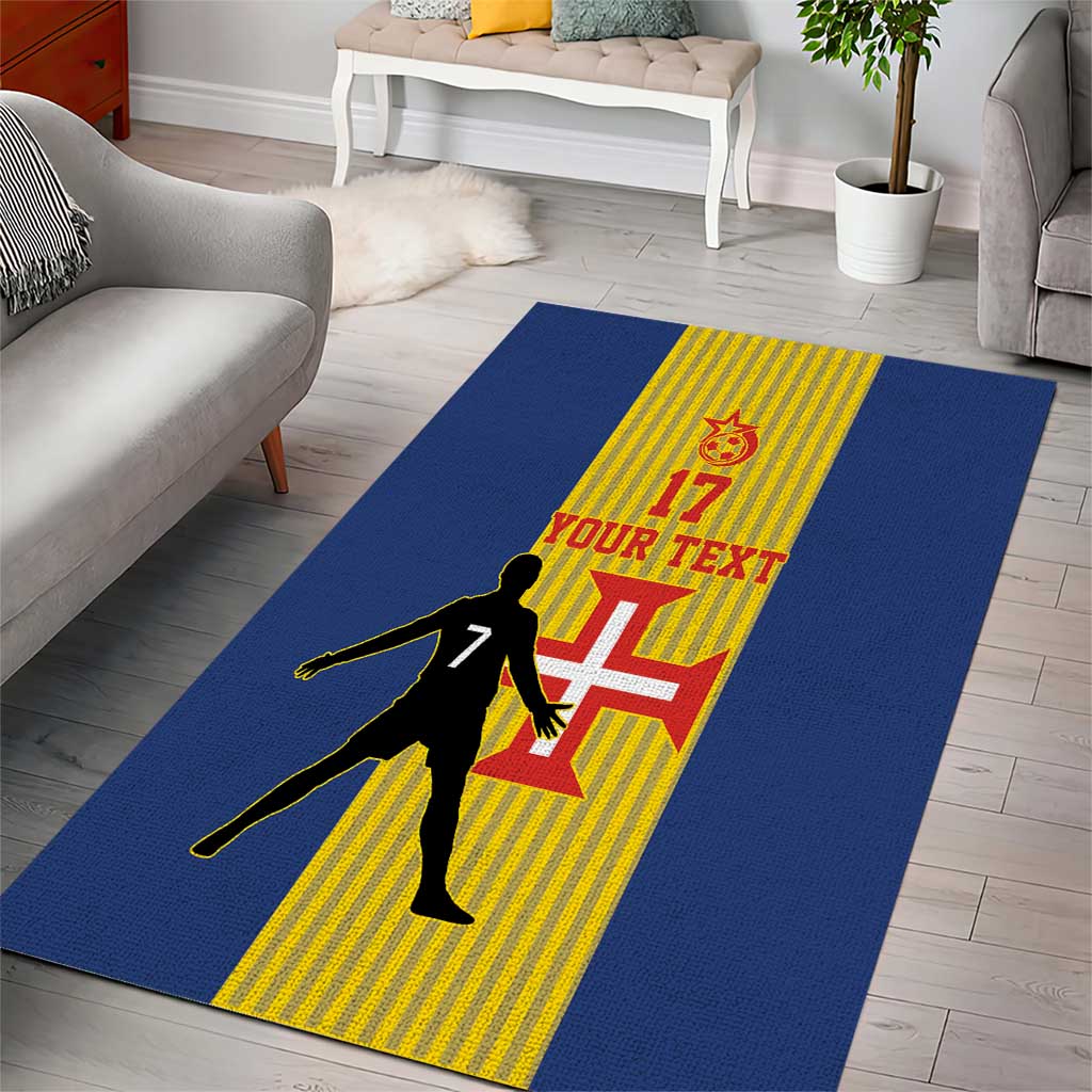 Custom Portugal Maderia Football Area Rug Sporty Style