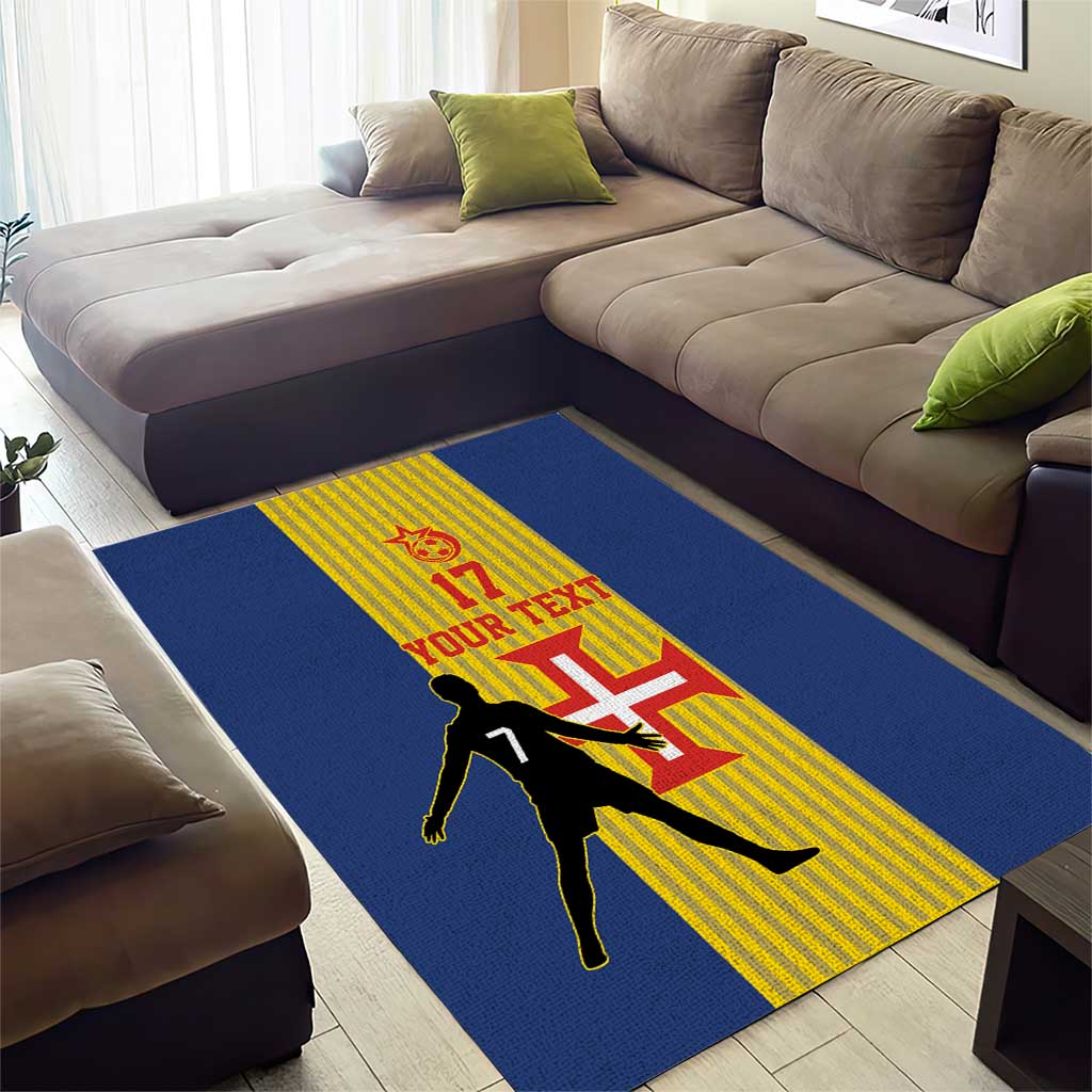 Custom Portugal Maderia Football Area Rug Sporty Style