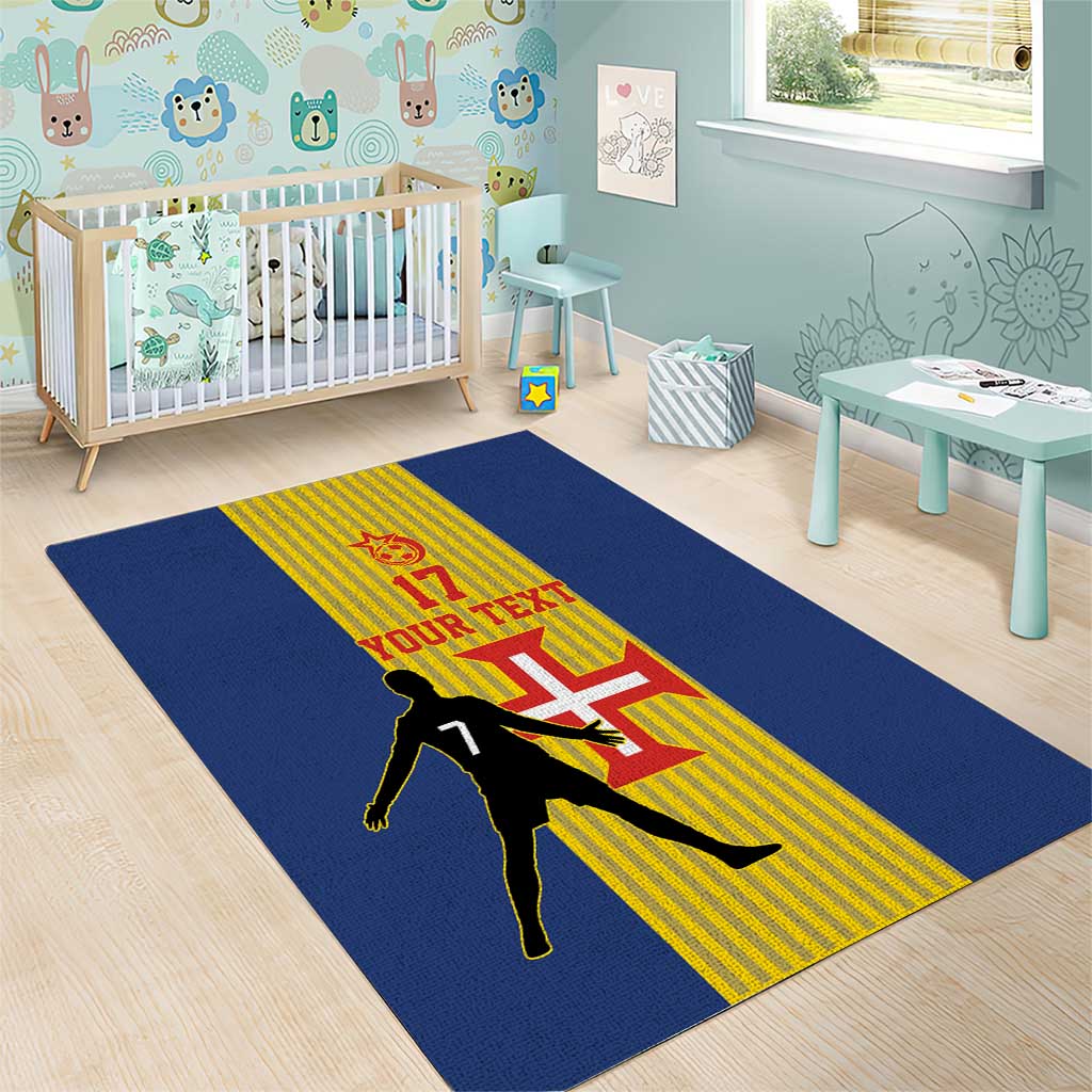 Custom Portugal Maderia Football Area Rug Sporty Style