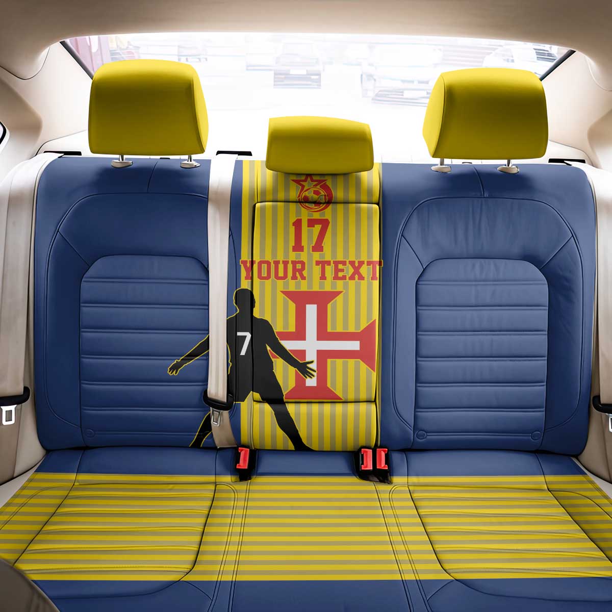 Custom Portugal Maderia Football Back Car Seat Cover Sporty Style
