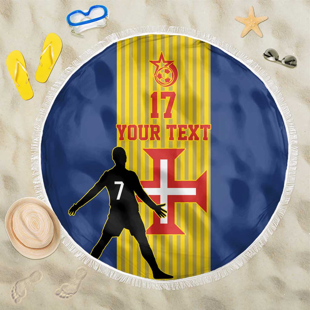 Custom Portugal Maderia Football Beach Blanket Sporty Style