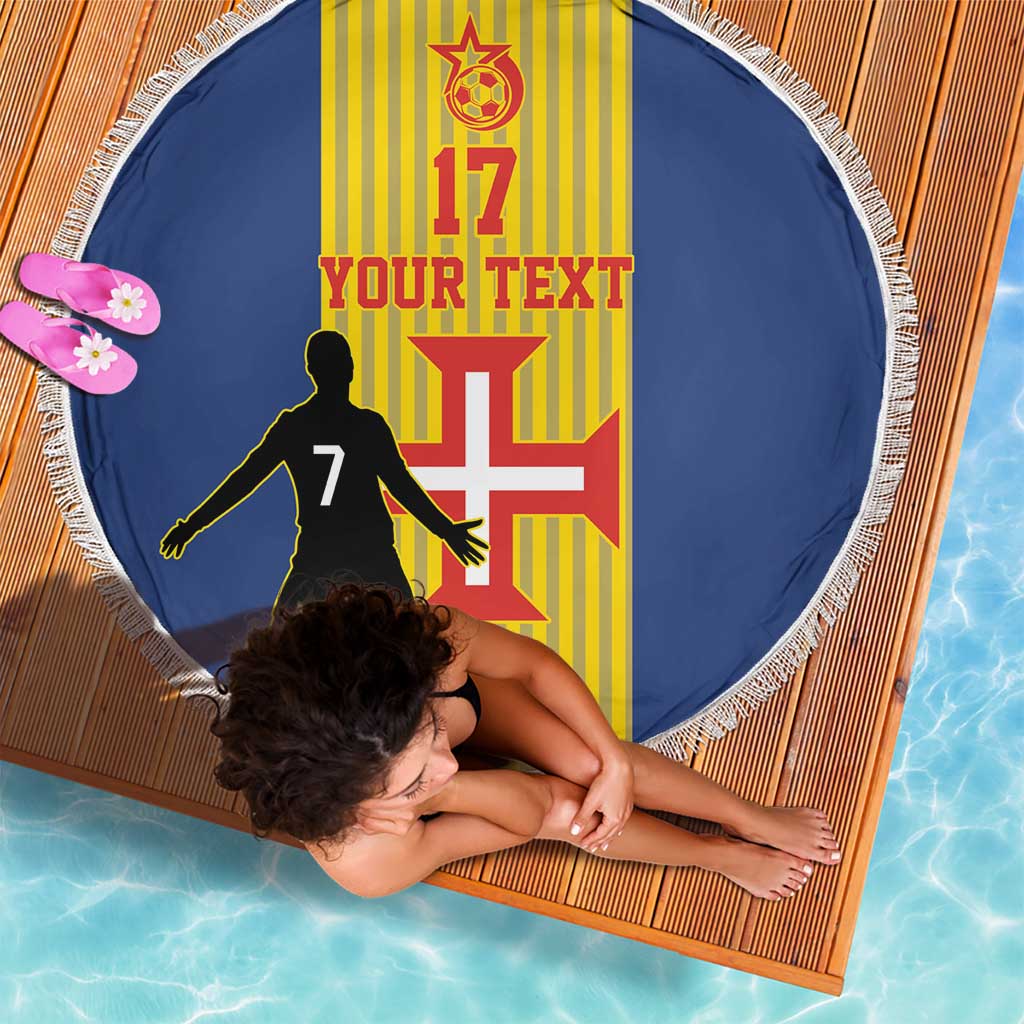 Custom Portugal Maderia Football Beach Blanket Sporty Style