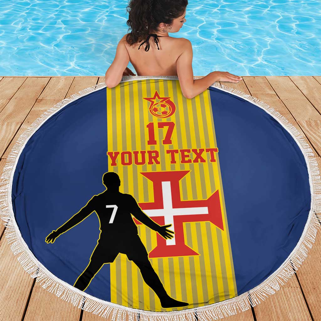Custom Portugal Maderia Football Beach Blanket Sporty Style