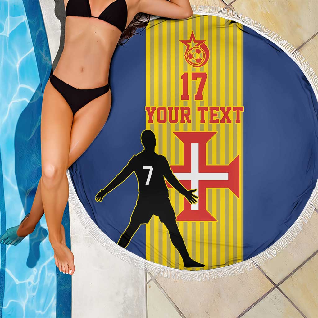 Custom Portugal Maderia Football Beach Blanket Sporty Style