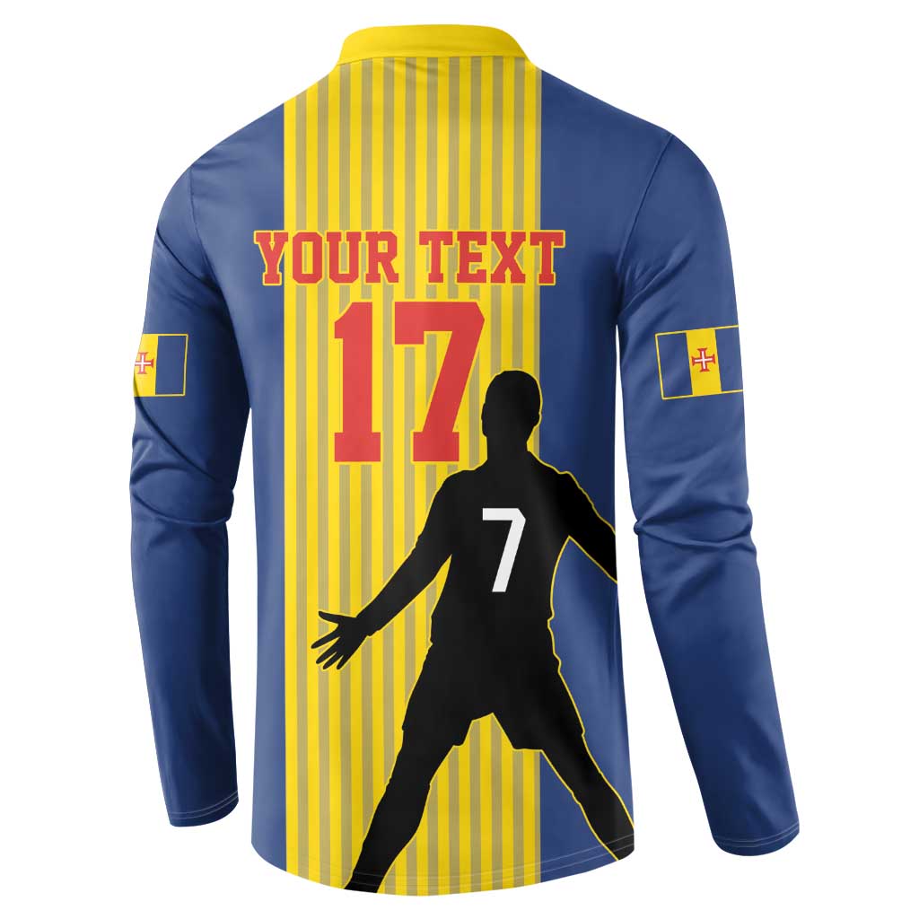 Custom Portugal Maderia Football Button Sweatshirt Sporty Style