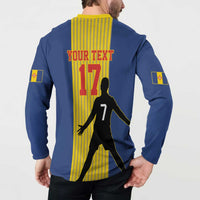 Custom Portugal Maderia Football Button Sweatshirt Sporty Style