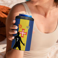 Custom Portugal Maderia Football 4 in 1 Can Cooler Tumbler Sporty Style