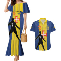 Custom Portugal Maderia Football Couples Matching Mermaid Dress and Hawaiian Shirt Sporty Style