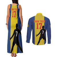 Custom Portugal Maderia Football Couples Matching Tank Maxi Dress and Long Sleeve Button Shirt Sporty Style
