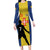 Custom Portugal Maderia Football Family Matching Long Sleeve Bodycon Dress and Hawaiian Shirt Sporty Style