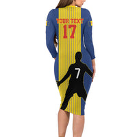 Custom Portugal Maderia Football Family Matching Long Sleeve Bodycon Dress and Hawaiian Shirt Sporty Style