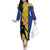 Custom Portugal Maderia Football Family Matching Off The Shoulder Long Sleeve Dress and Hawaiian Shirt Sporty Style