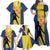 Custom Portugal Maderia Football Family Matching Off Shoulder Maxi Dress and Hawaiian Shirt Sporty Style