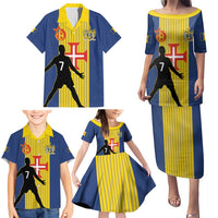 Custom Portugal Maderia Football Family Matching Puletasi and Hawaiian Shirt Sporty Style