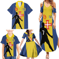 Custom Portugal Maderia Football Family Matching Summer Maxi Dress and Hawaiian Shirt Sporty Style