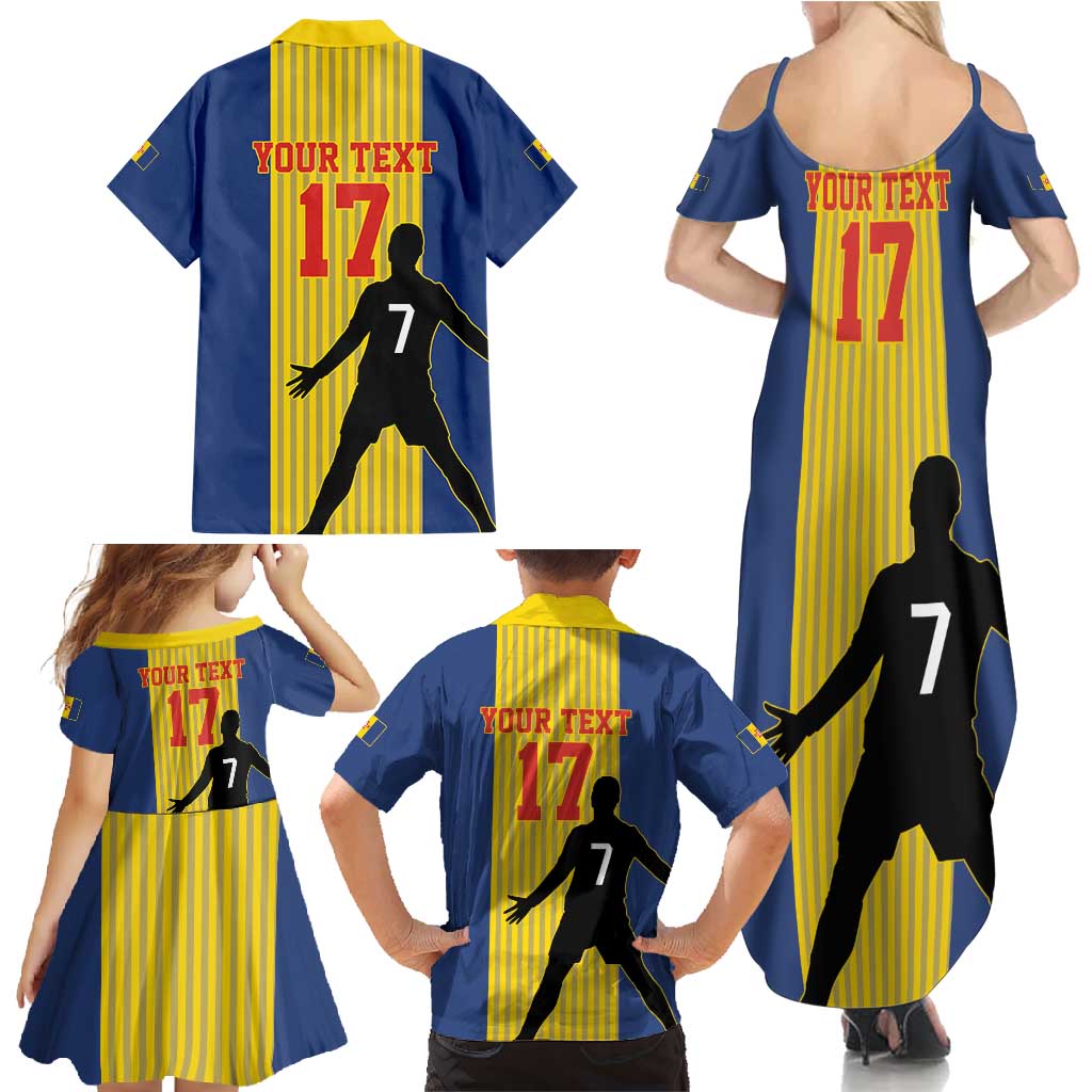 Custom Portugal Maderia Football Family Matching Summer Maxi Dress and Hawaiian Shirt Sporty Style