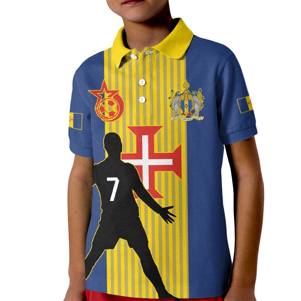 Custom Portugal Maderia Football Kid Polo Shirt Sporty Style