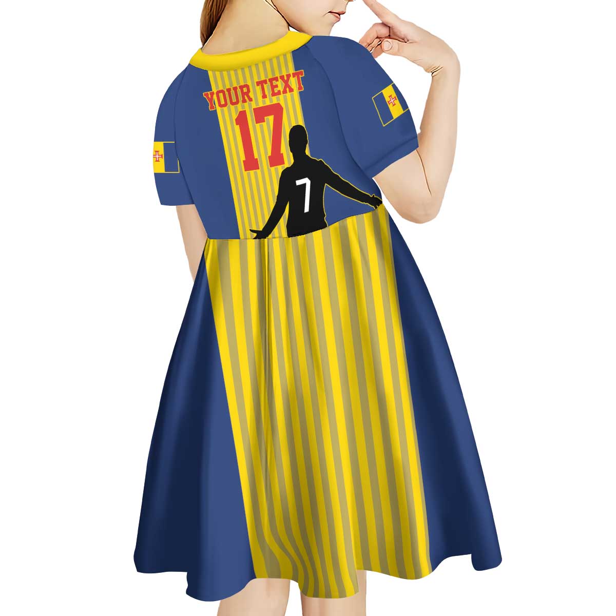 Custom Portugal Maderia Football Kid Short Sleeve Dress Sporty Style