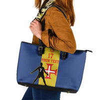 Custom Portugal Maderia Football Leather Tote Bag Sporty Style