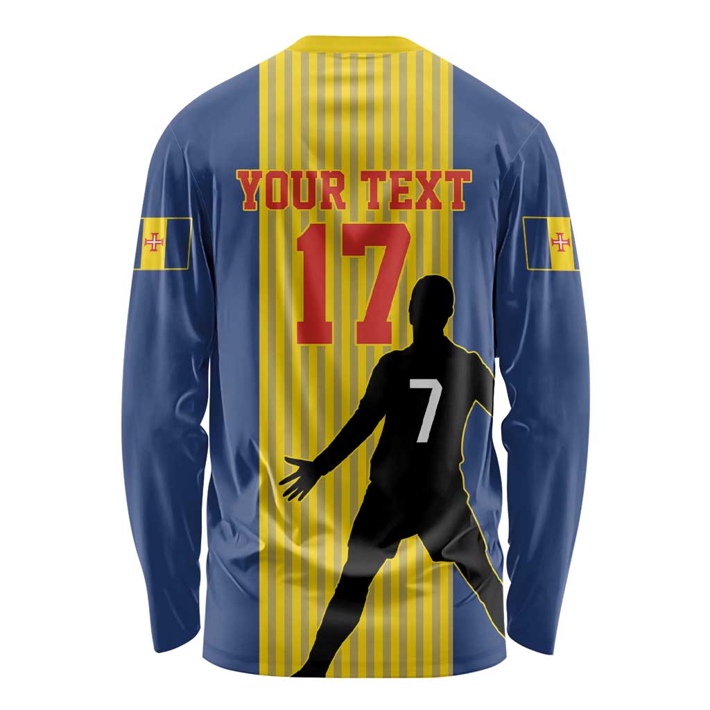 Custom Portugal Maderia Football Long Sleeve Shirt Sporty Style