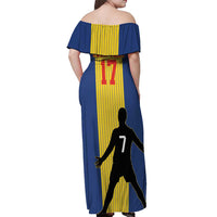 Custom Portugal Maderia Football Off Shoulder Maxi Dress Sporty Style