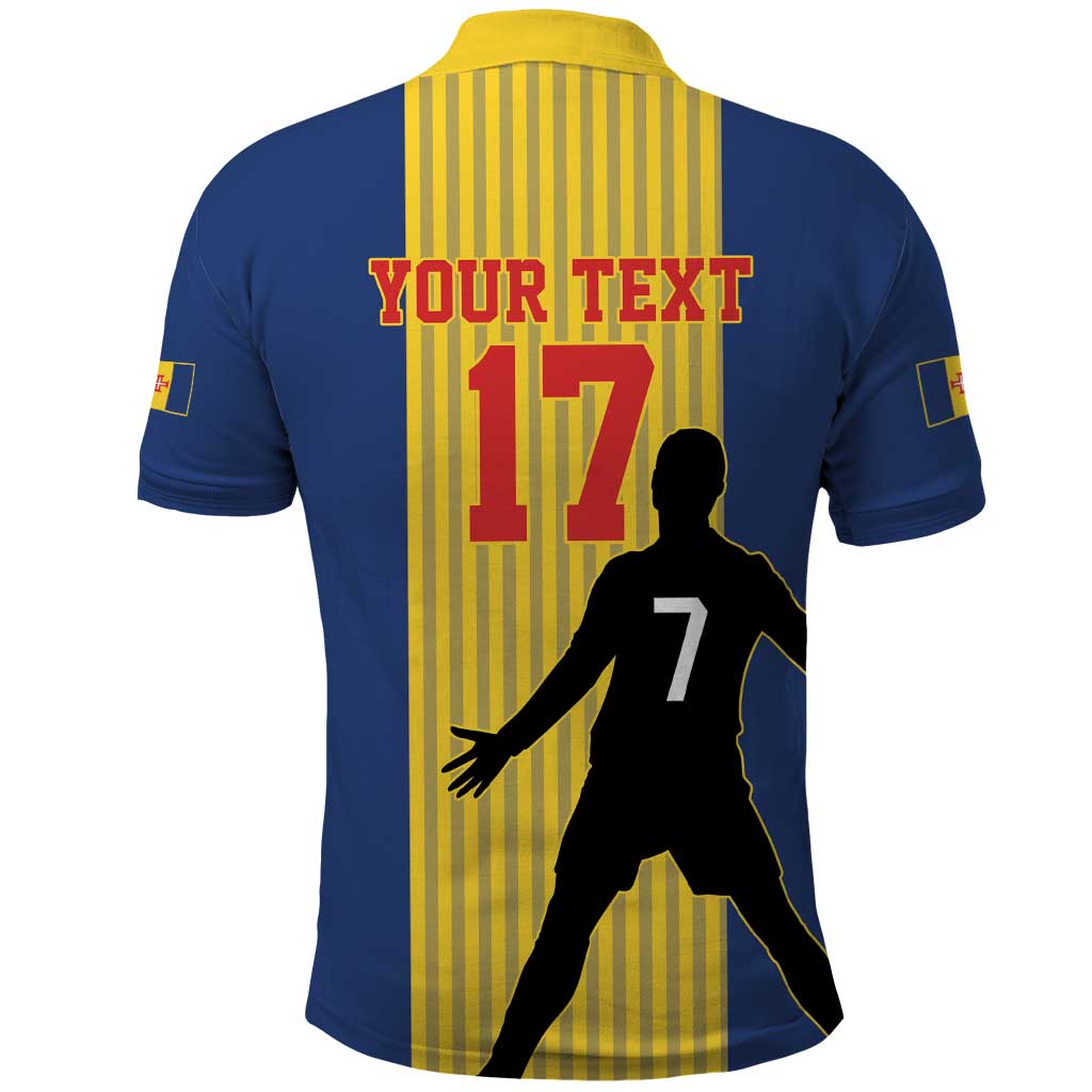Custom Portugal Maderia Football Polo Shirt Sporty Style