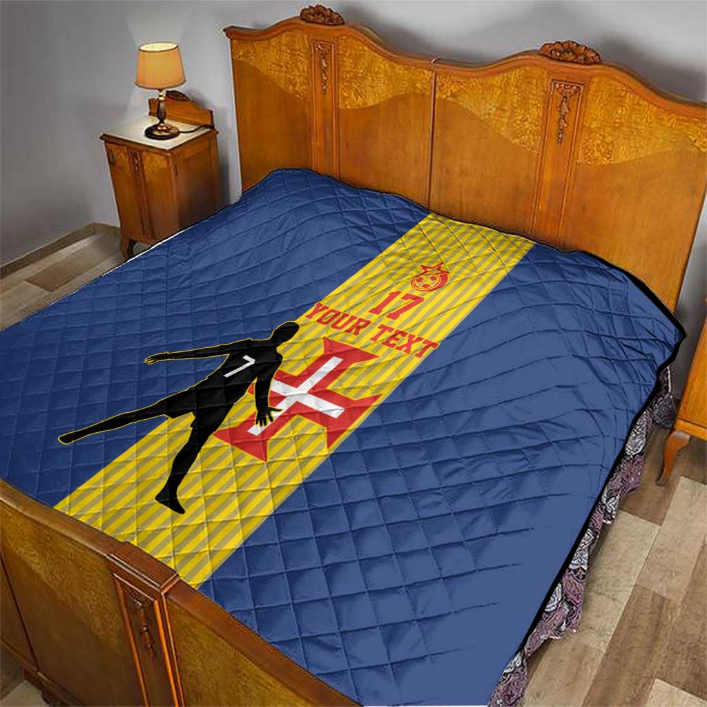 Custom Portugal Maderia Football Quilt Sporty Style