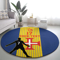 Custom Portugal Maderia Football Round Carpet Sporty Style