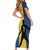 Custom Portugal Maderia Football Short Sleeve Bodycon Dress Sporty Style