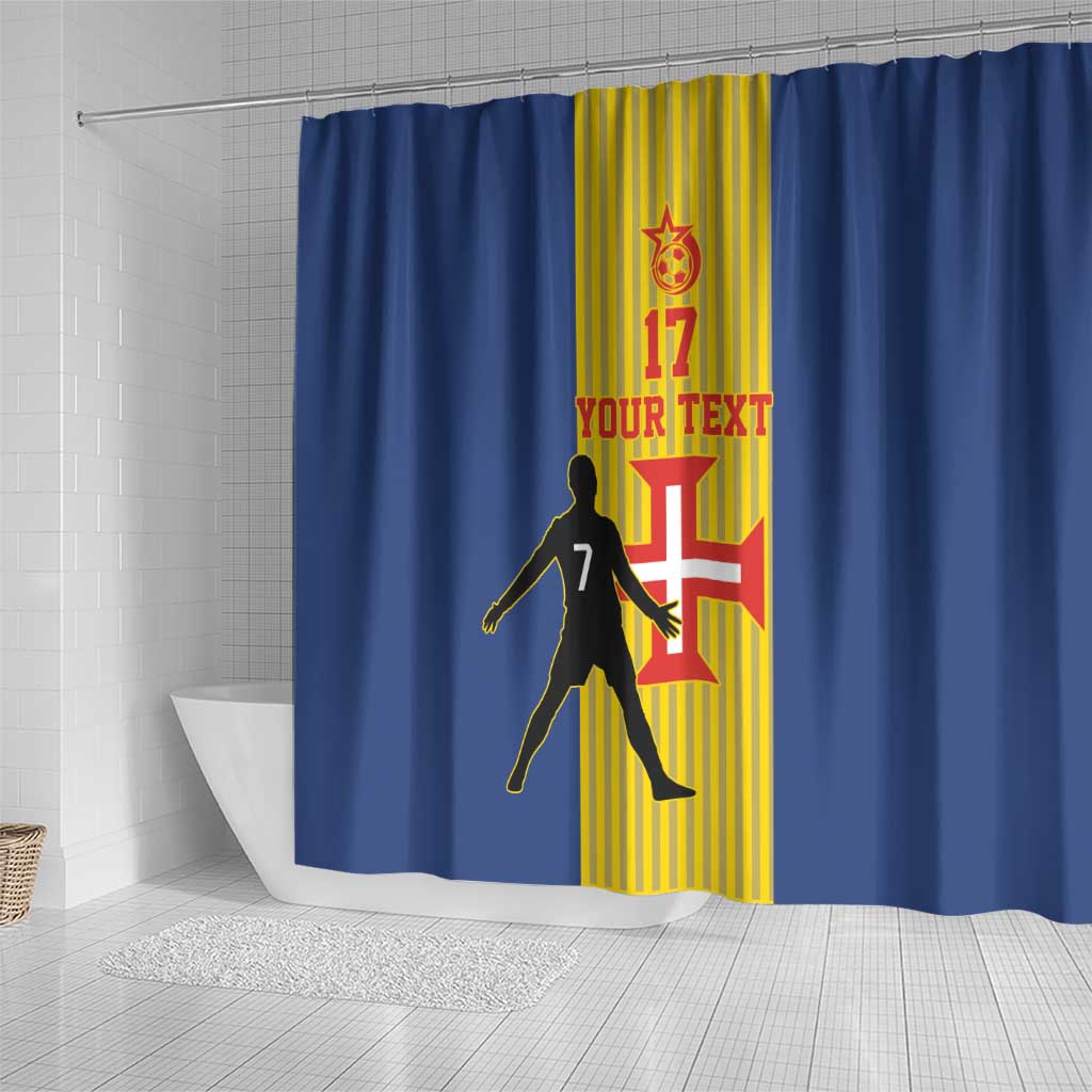 Custom Portugal Maderia Football Shower Curtain Sporty Style