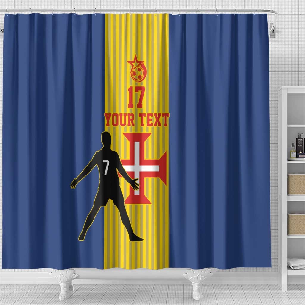 Custom Portugal Maderia Football Shower Curtain Sporty Style