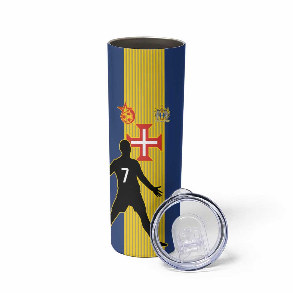 Custom Portugal Maderia Football Skinny Tumbler Sporty Style