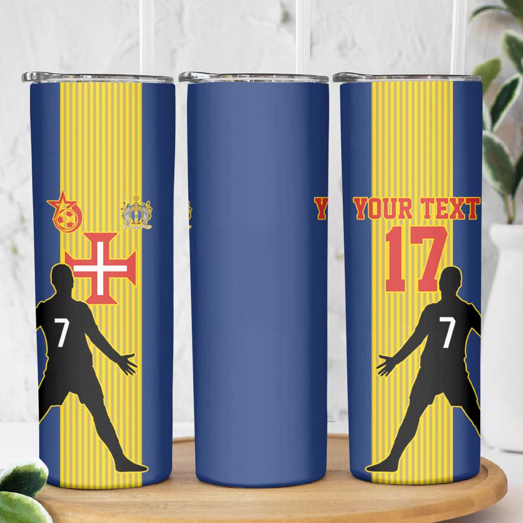 Custom Portugal Maderia Football Skinny Tumbler Sporty Style