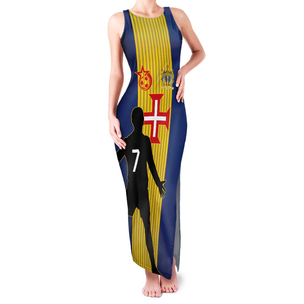 Custom Portugal Maderia Football Tank Maxi Dress Sporty Style